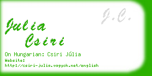 julia csiri business card